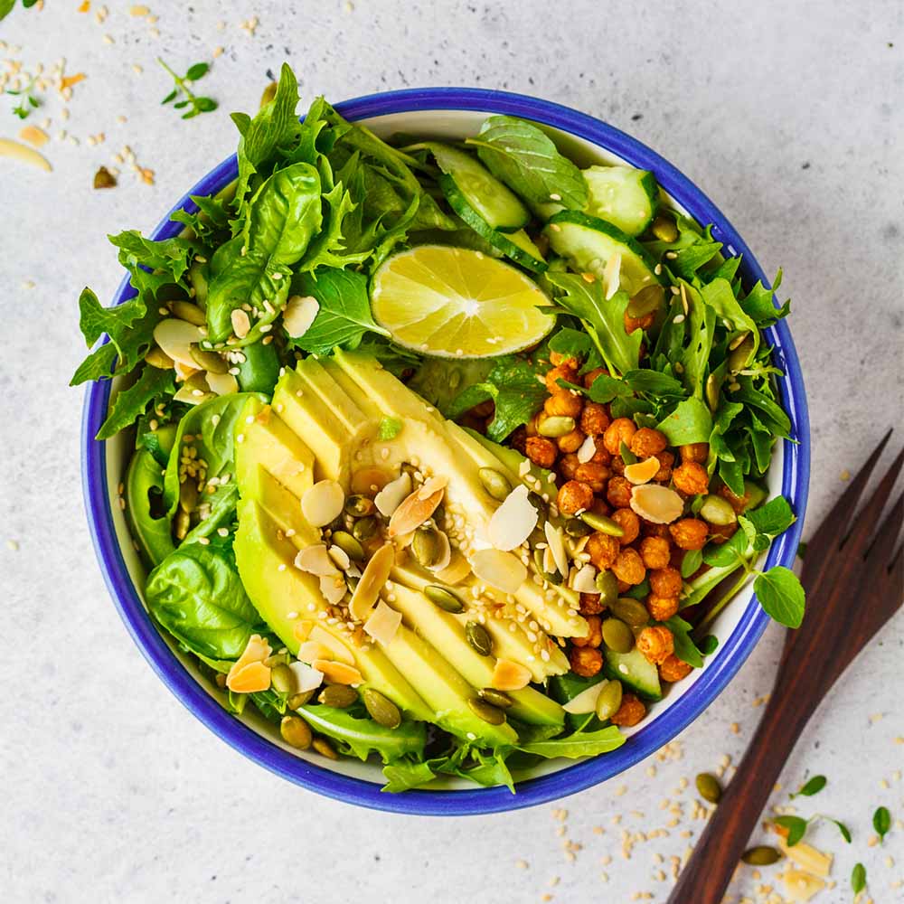 Avocado and Roasted Chickpea Salad