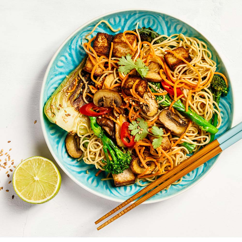 Asian Tofu Soba Noodle Bowl