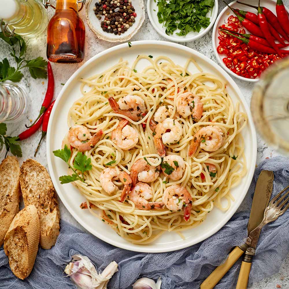 Spaghetti with Prawns